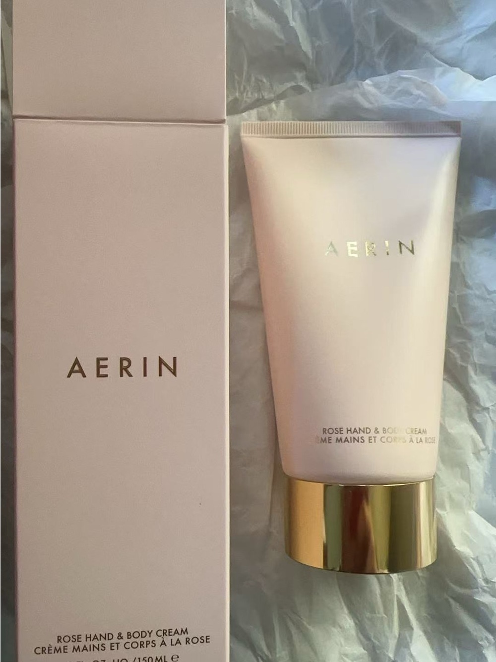 Aerin Rose Hand & Body Cream - Pale Pink with Gold Cap